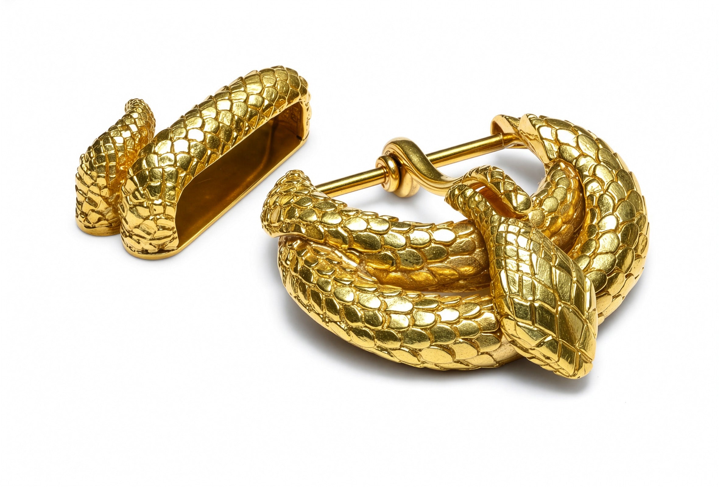 18K David Webb Serpent belt Buckle 