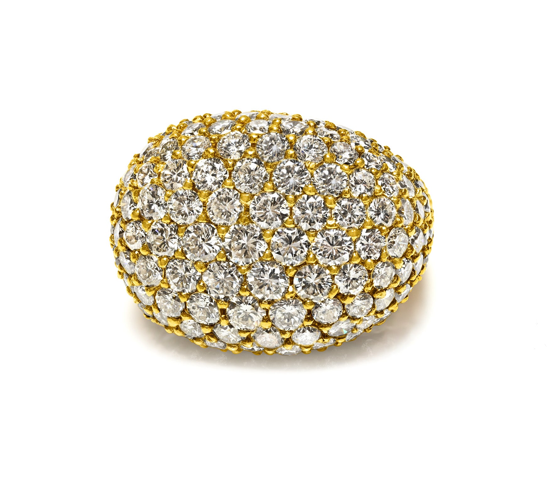 Statement Diamond Ring in 18K Gold with 6 Carats of Diamonds