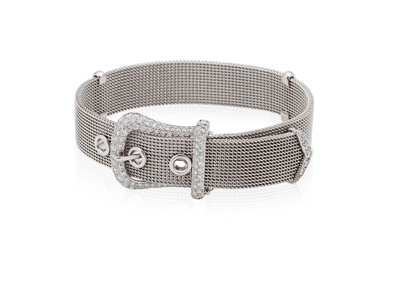 Tiffany & Co. Platinum Diamond Buckle Bracelet