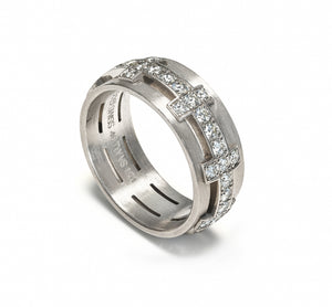 Furrer Jacot 18K Gold Diamond Band Ring – 1.04ctw Swiss Made