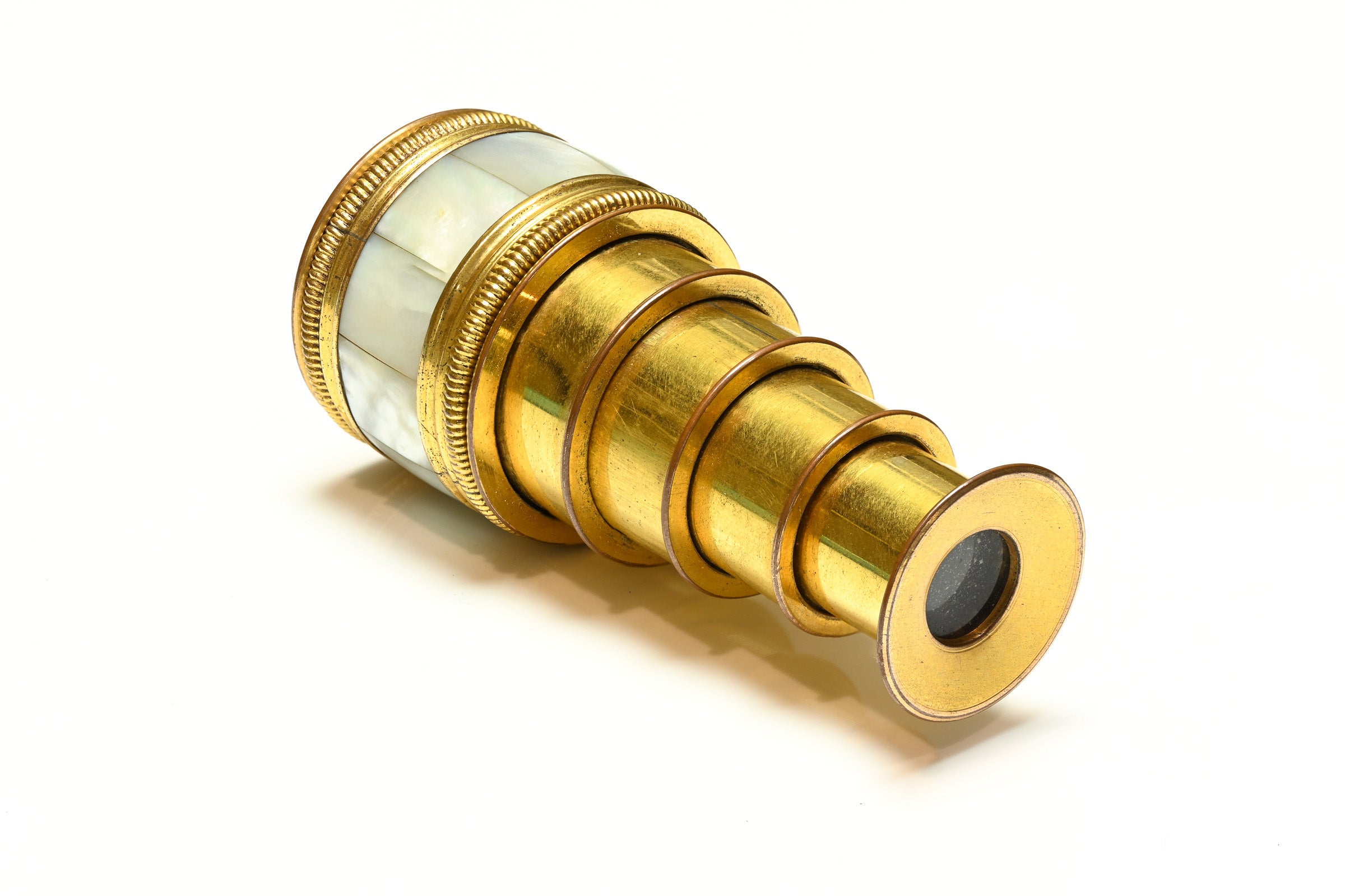 Antique Georgian Mother of Pearl Set Miniature Spyglass Telescope 