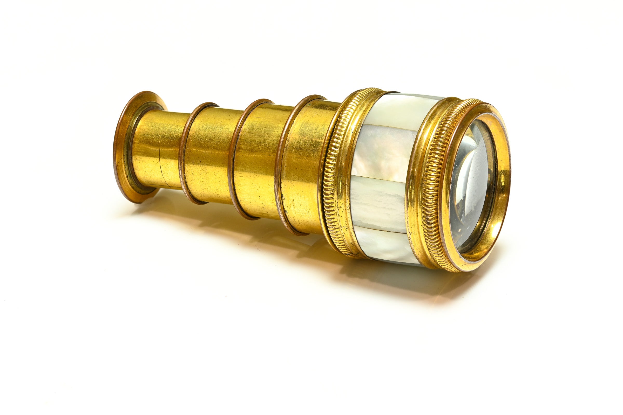 Georgian Mother of Pearl Set Miniature Spyglass Telescope