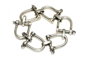 Gucci Sterling Silver Horsebit Link Bracelet