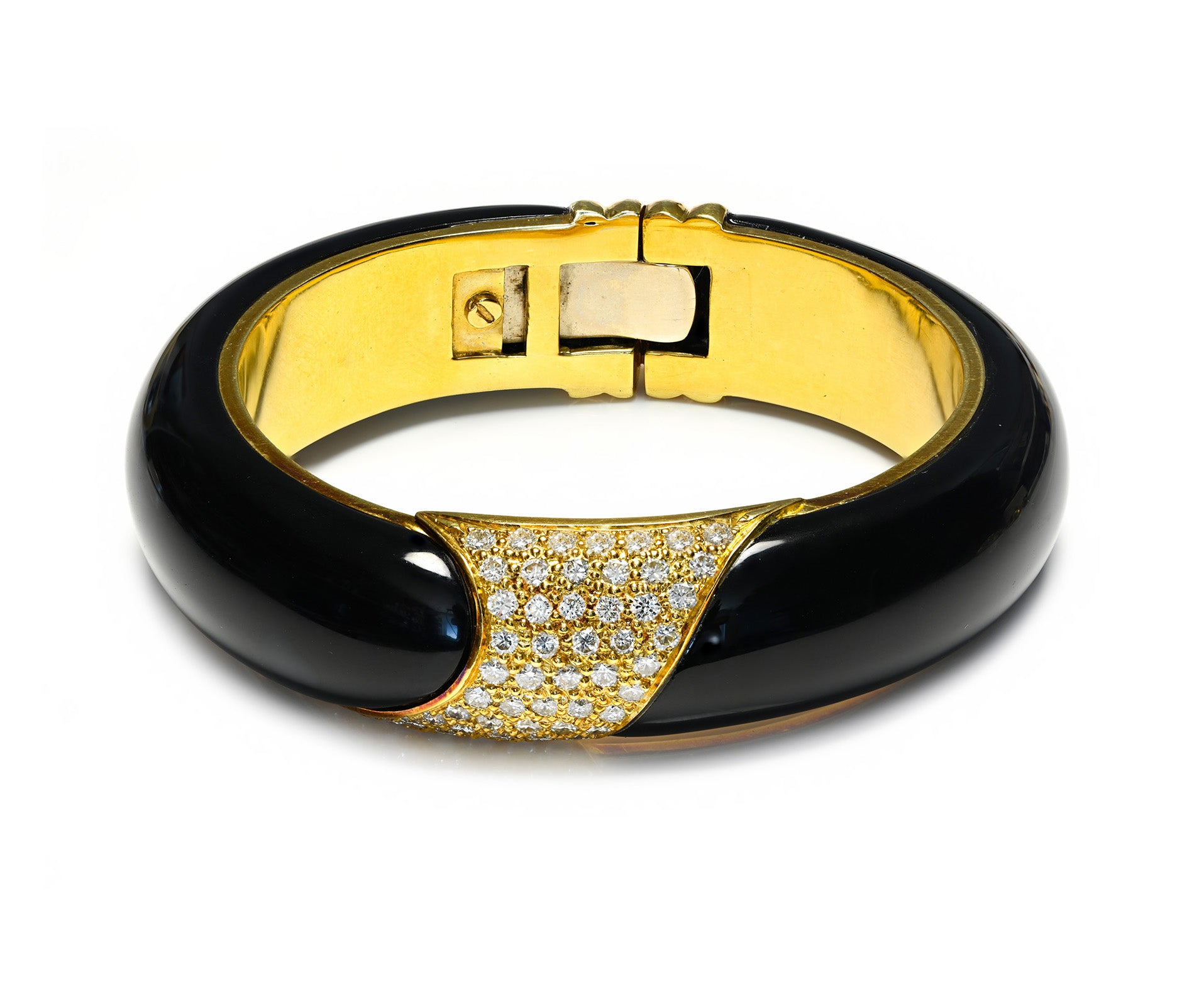 Diamond Onyx Bangle Bracelet by Hammerman Brothers 
