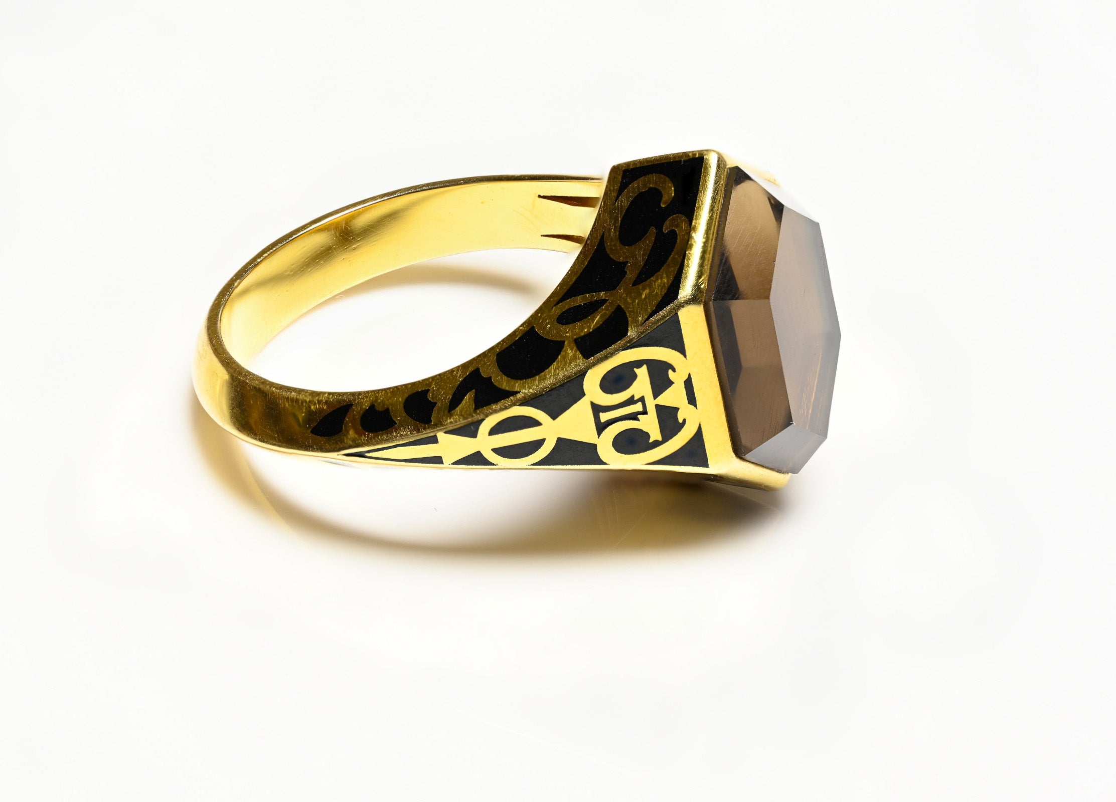 Helannona Gold Enamel Men's Ring 