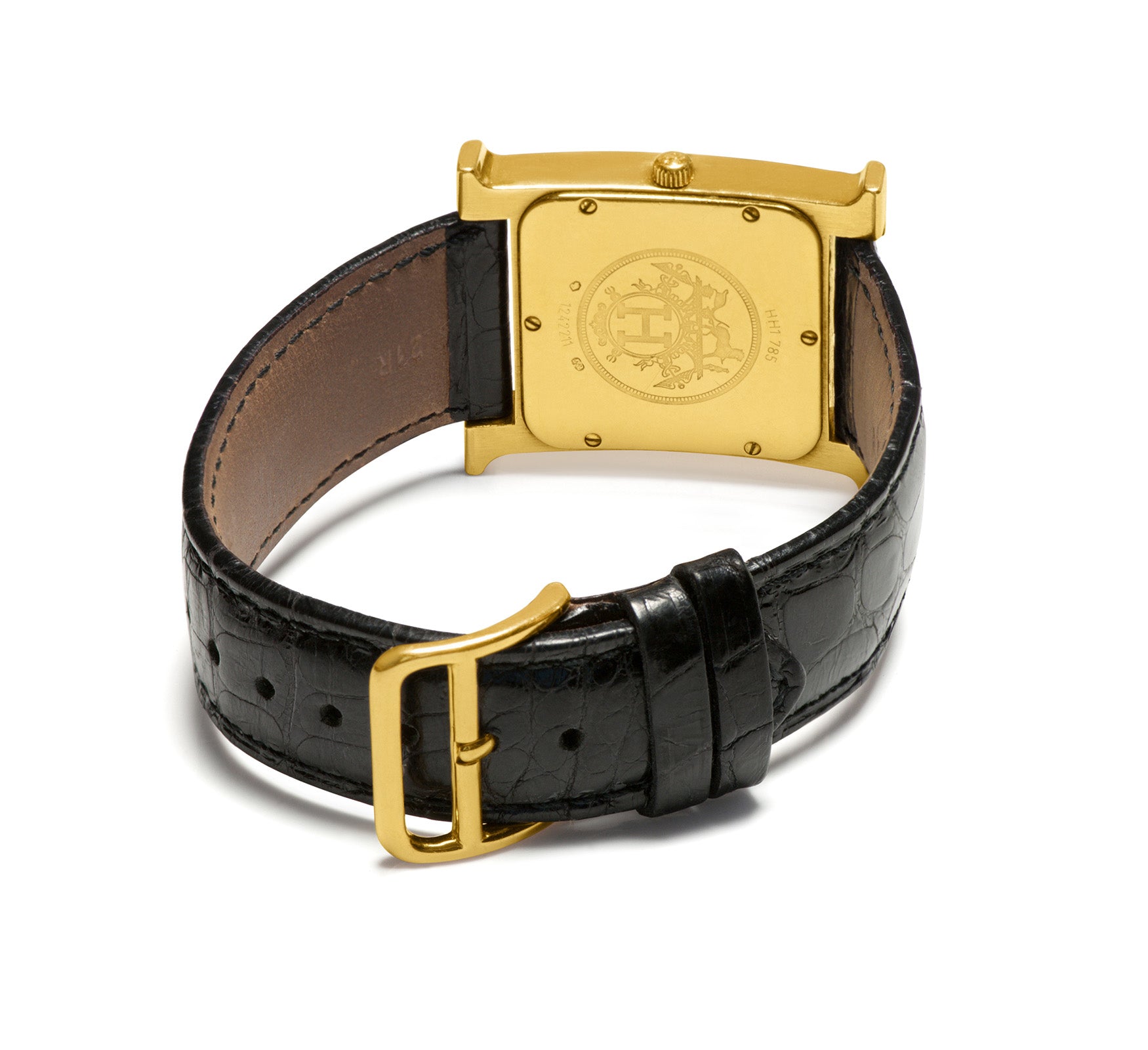 Vintage Hermes Heure H 18K Gold Watch HH1.785