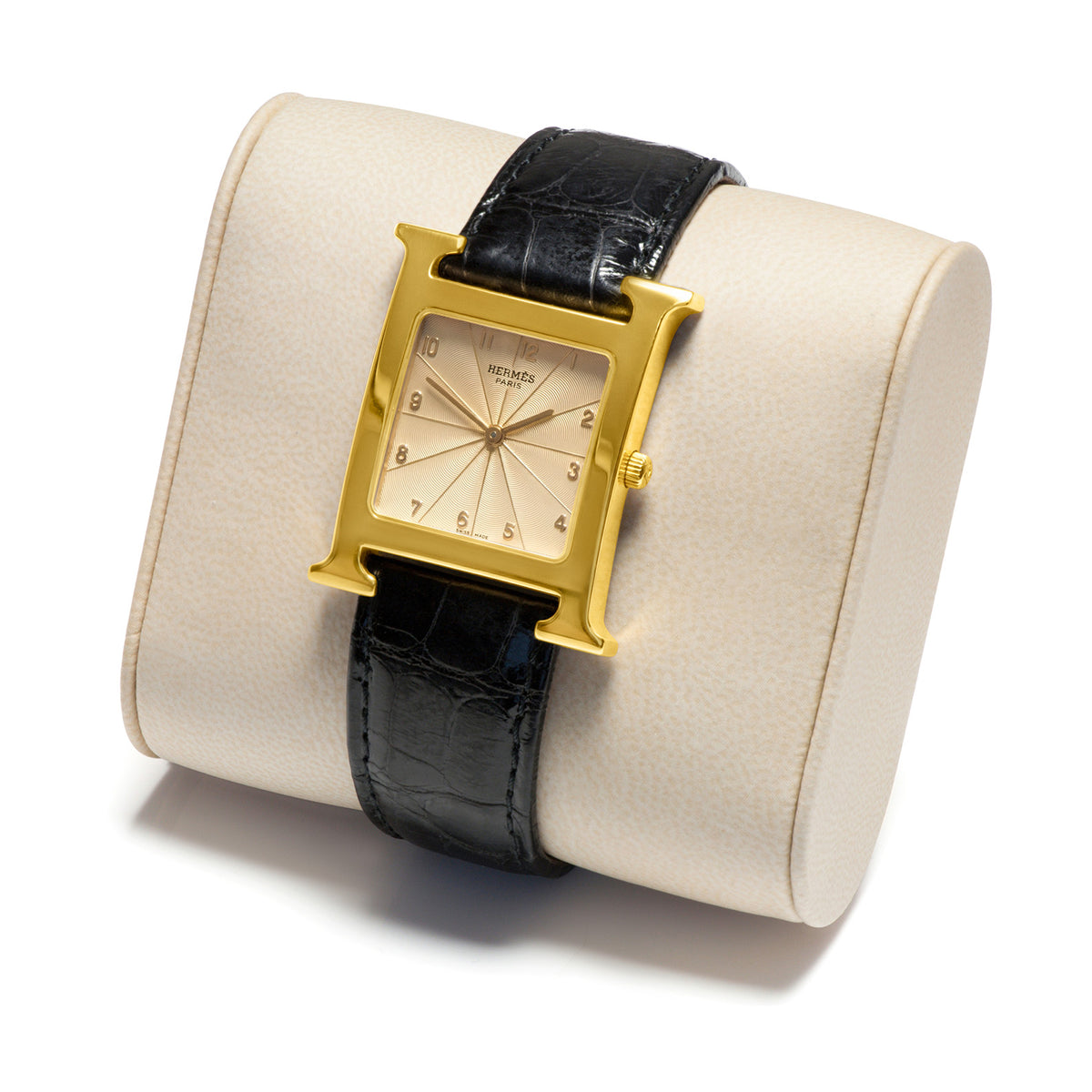 Hermes gold with gold hardware watch heure H Hermes Heure H PM Watch in Gold (Brand New)– ORANGEPORTER main image 2