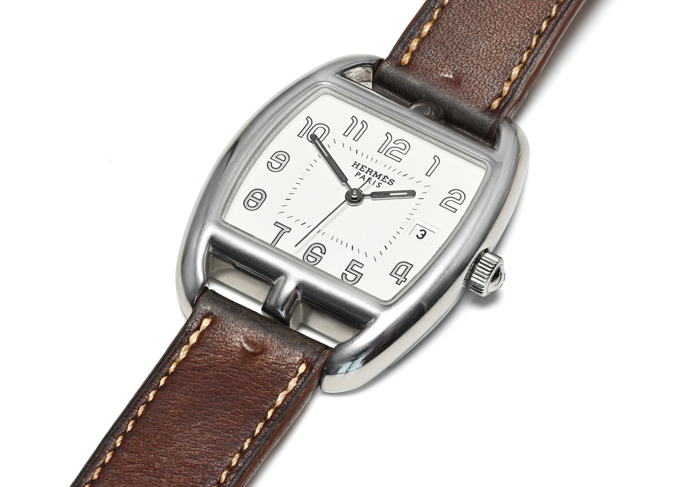 Hermès Cape Cod Tonneau Stainless Steel Watch 