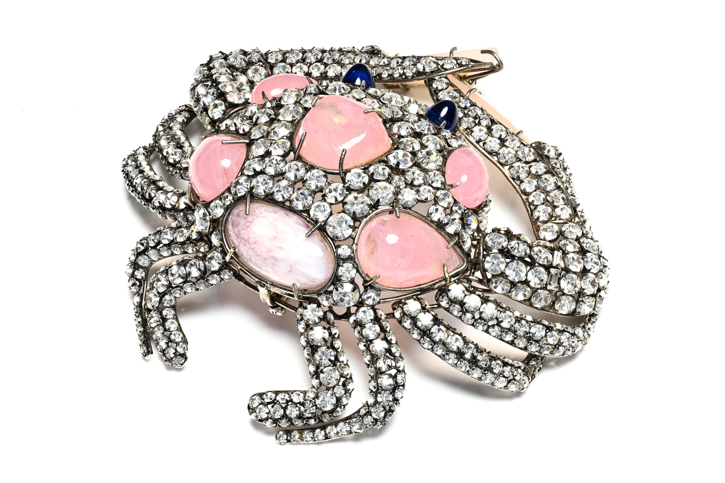 Iradj Moini Large Pink Quartz Crystal Crab Brooch