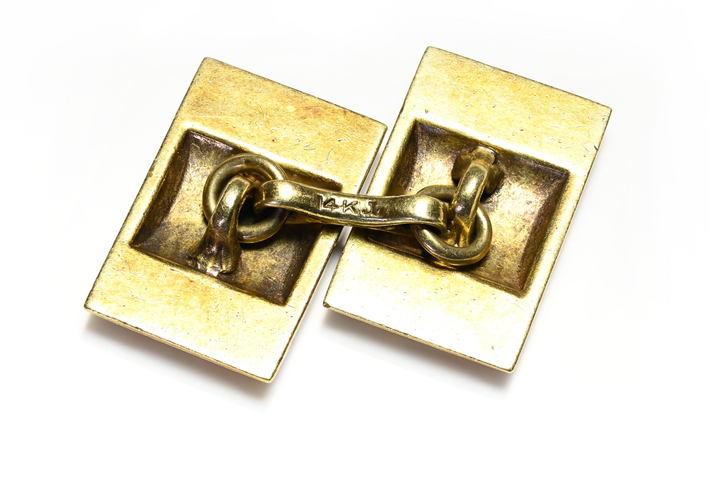 Krementz Art Deco Gold Cufflinks 