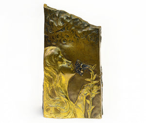 Leon Noël Delagrange Art Nouveau Bronze Vase – Louchet Paris