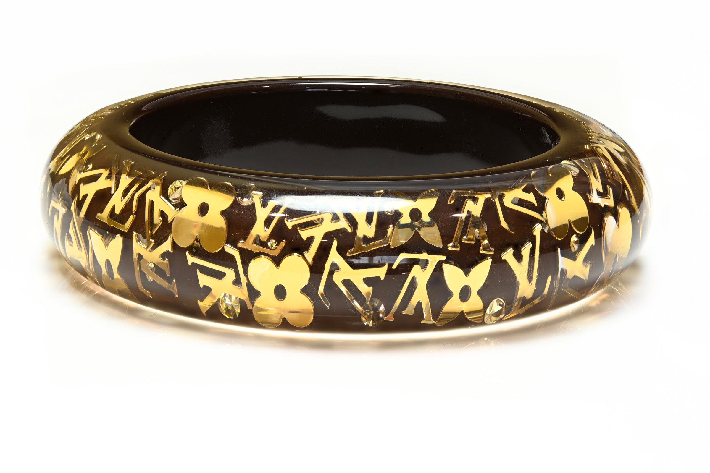 Louis Vuitton Paris Monogram Lucite Bangle Bracelet
