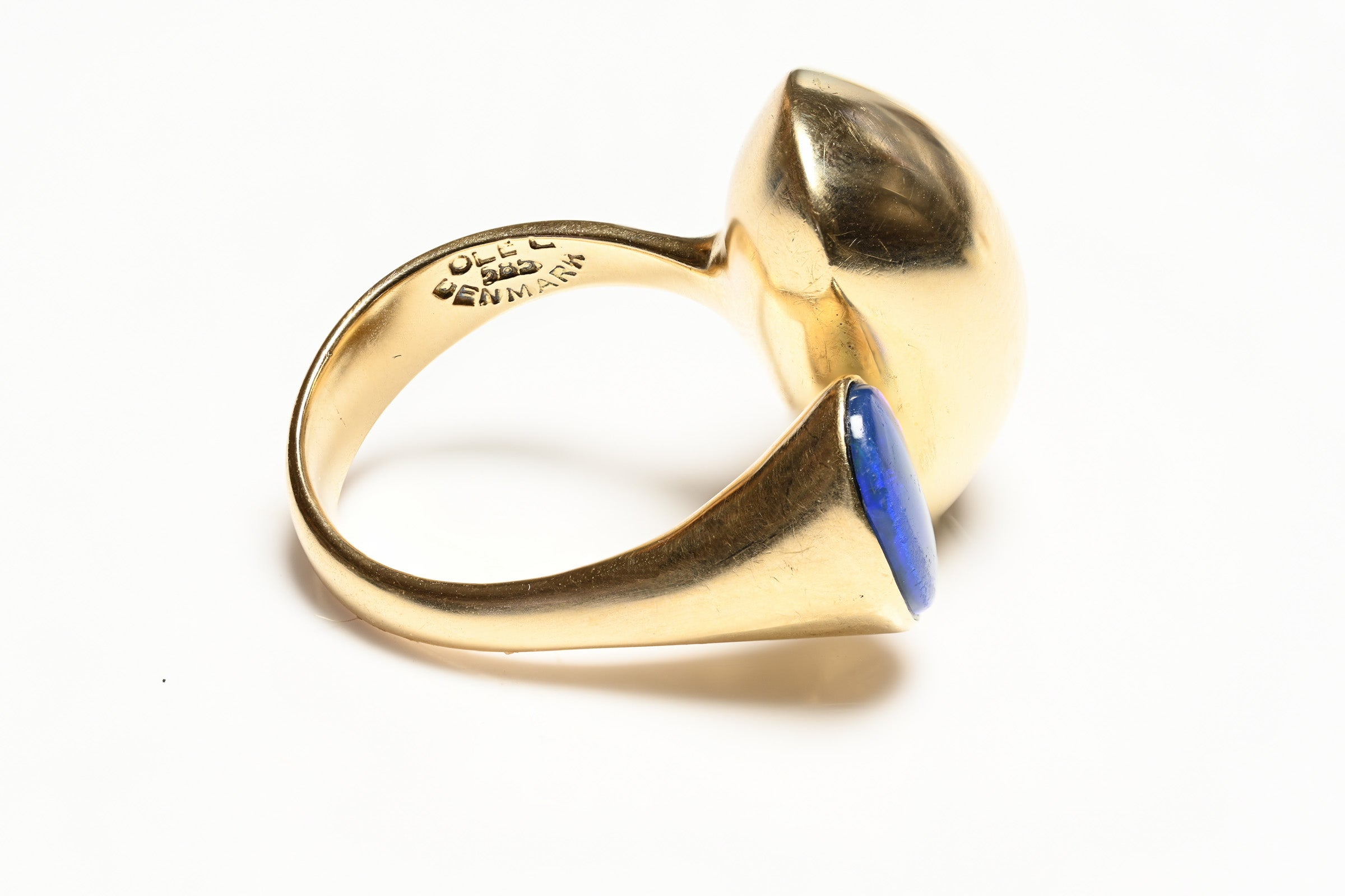 Ole Lynggaard Modernist Gold Opal Ring 