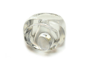 Patricia Von Musulin Lucite Carved Ram Cocktail Ring