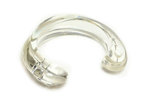 Patricia Von Musulin Lucite Carved Ram Cuff Bracelet