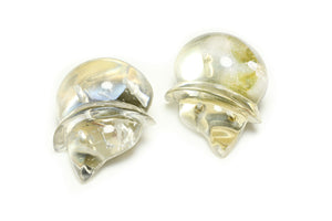 Patricia Von Musulin Lucite Sterling Silver Swirl Earrings
