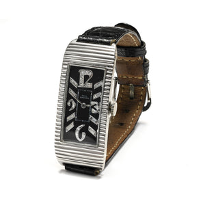 Paul Ditisheim Art Deco Platinum Diamond Dial Rectangular Wristwatch