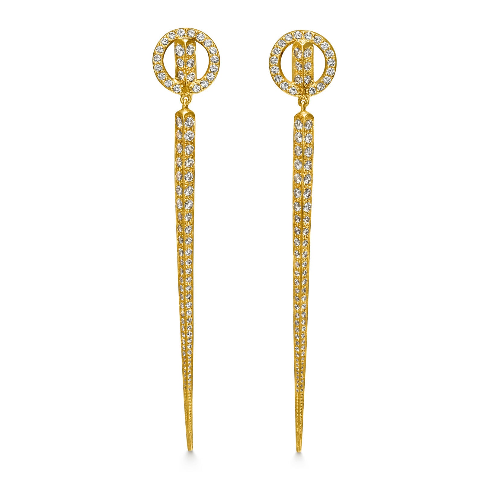 Robert Bruce Bielka Diamond Drop Earrings in 18K Gold