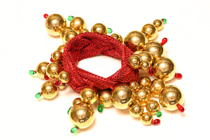 Runway Christian Lacroix Paris Gold Ball Gripoix Glass Charm Bracelet