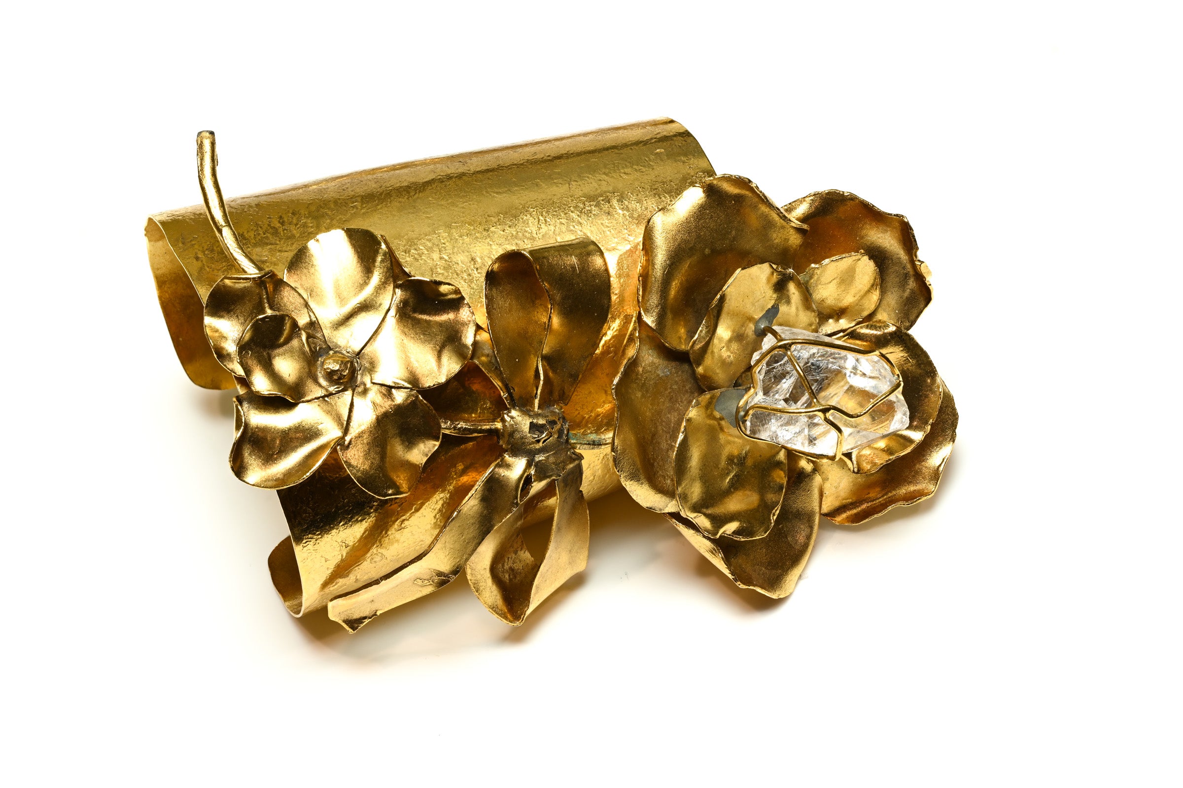 Runway Yves Saint Laurent Paris Goossens Rock Crystal Cuff Brooch Set 1