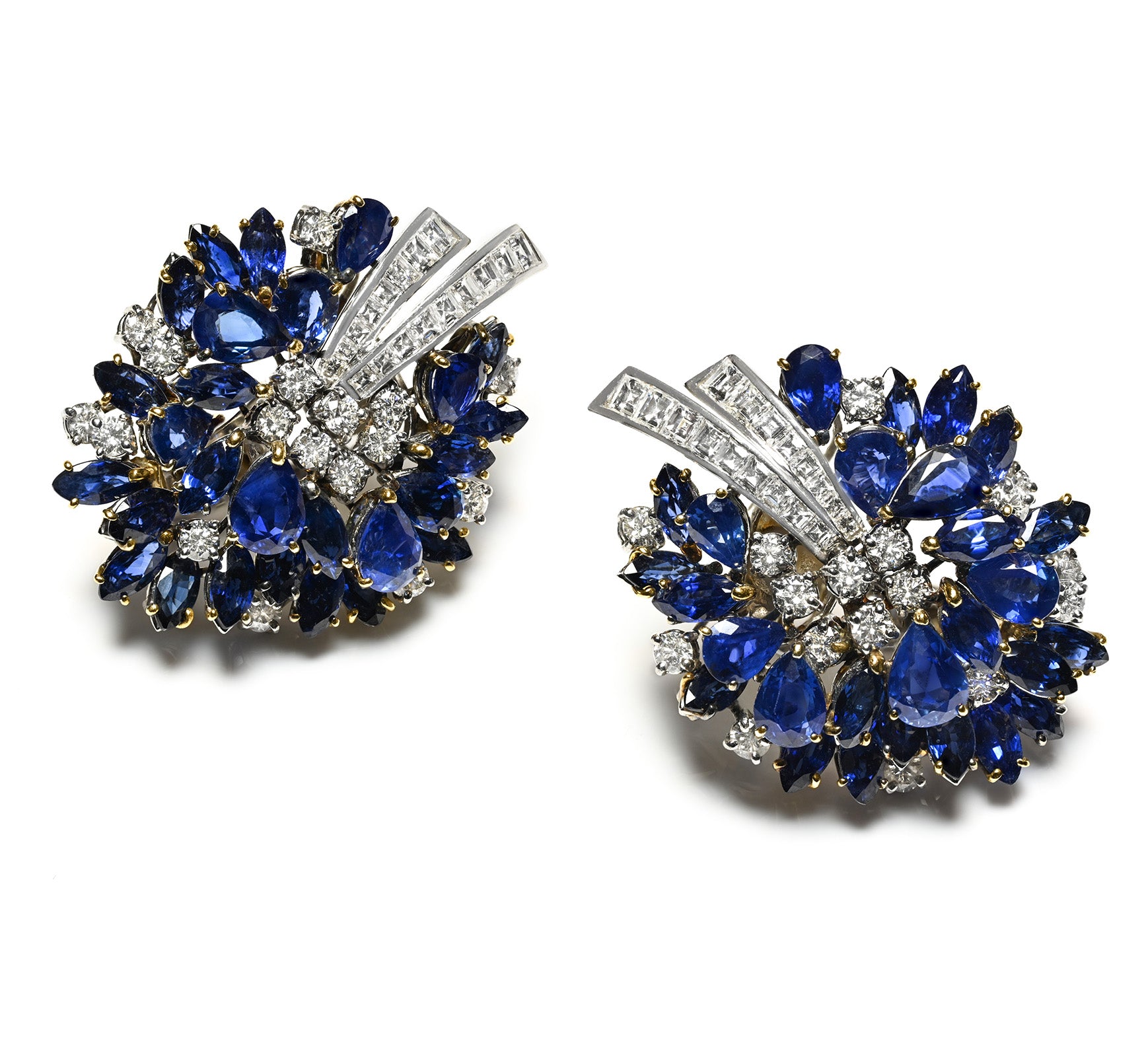 Sabbadini 18K Sapphire Diamond Earrings 