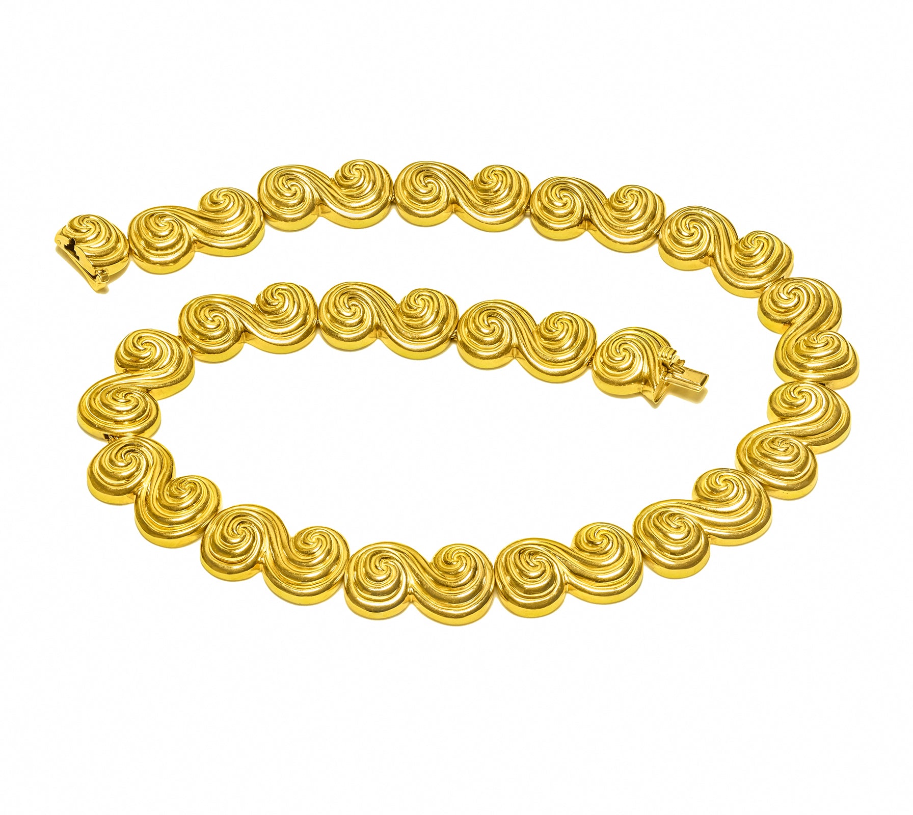 Tiffany & Co 18K Gold Spiro Necklace