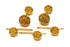 Tiffany & Co. Schlumberger 18K Gold Dress Set with Cufflinks and 3 Studs