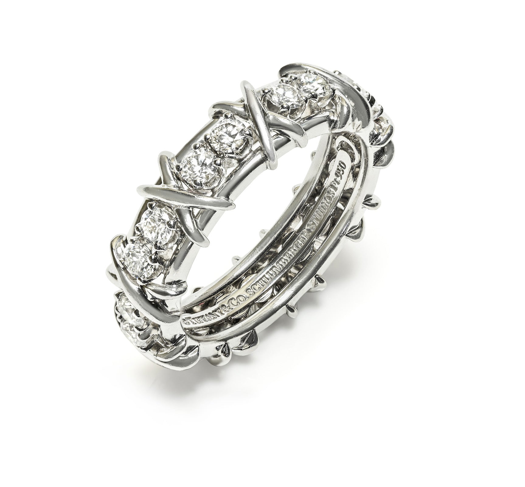 Schlumberger Platinum Diamond Ring Tiffany Co