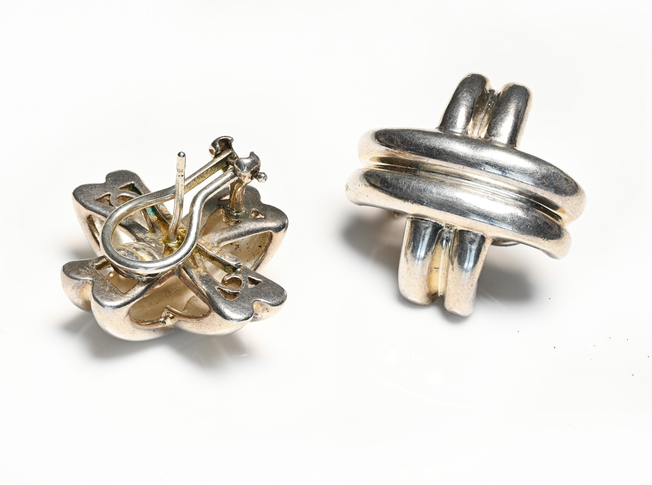 Tiffany & Co. Sterling Silver Signature X Clip-On Earrings