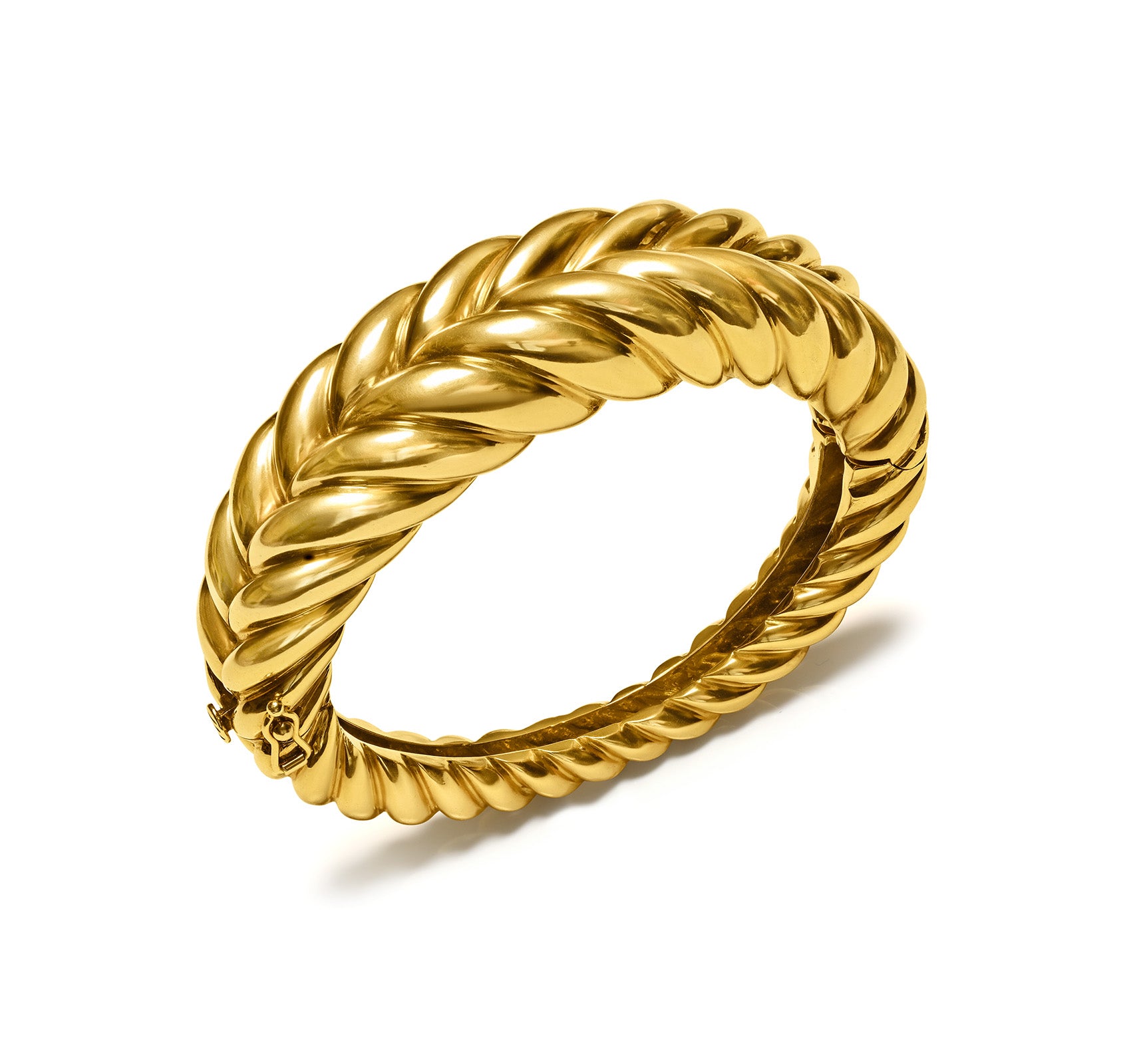 Tiffany & Co Twisted 18K Gold Bangle Bracelet
