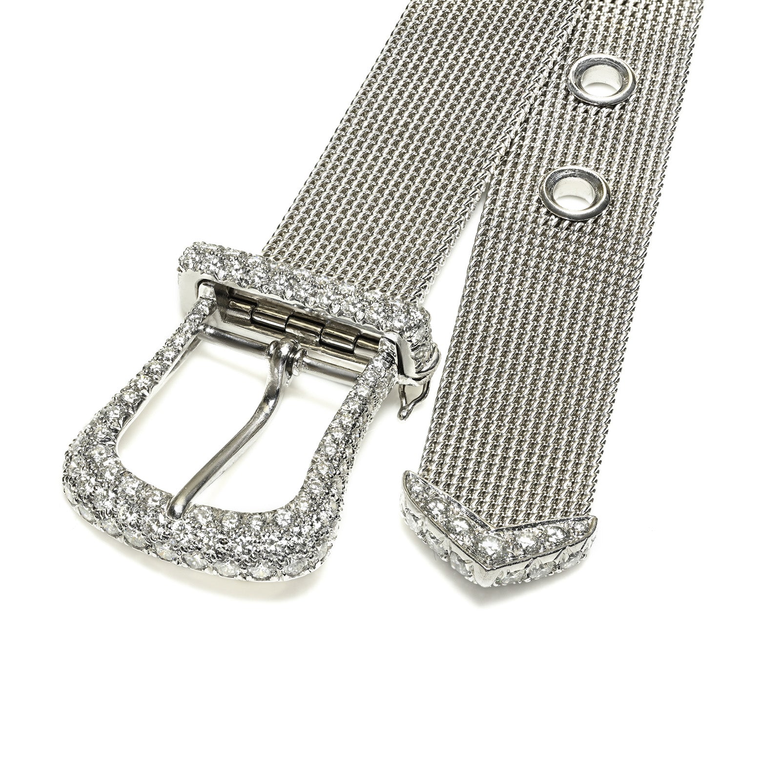 Tiffany & Co. Platinum Diamond Buckle Bracelet 