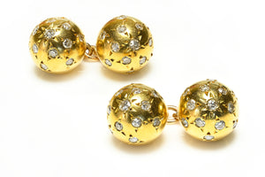 Van Cleef & Arpels 18K Gold Diamond Cufflinks