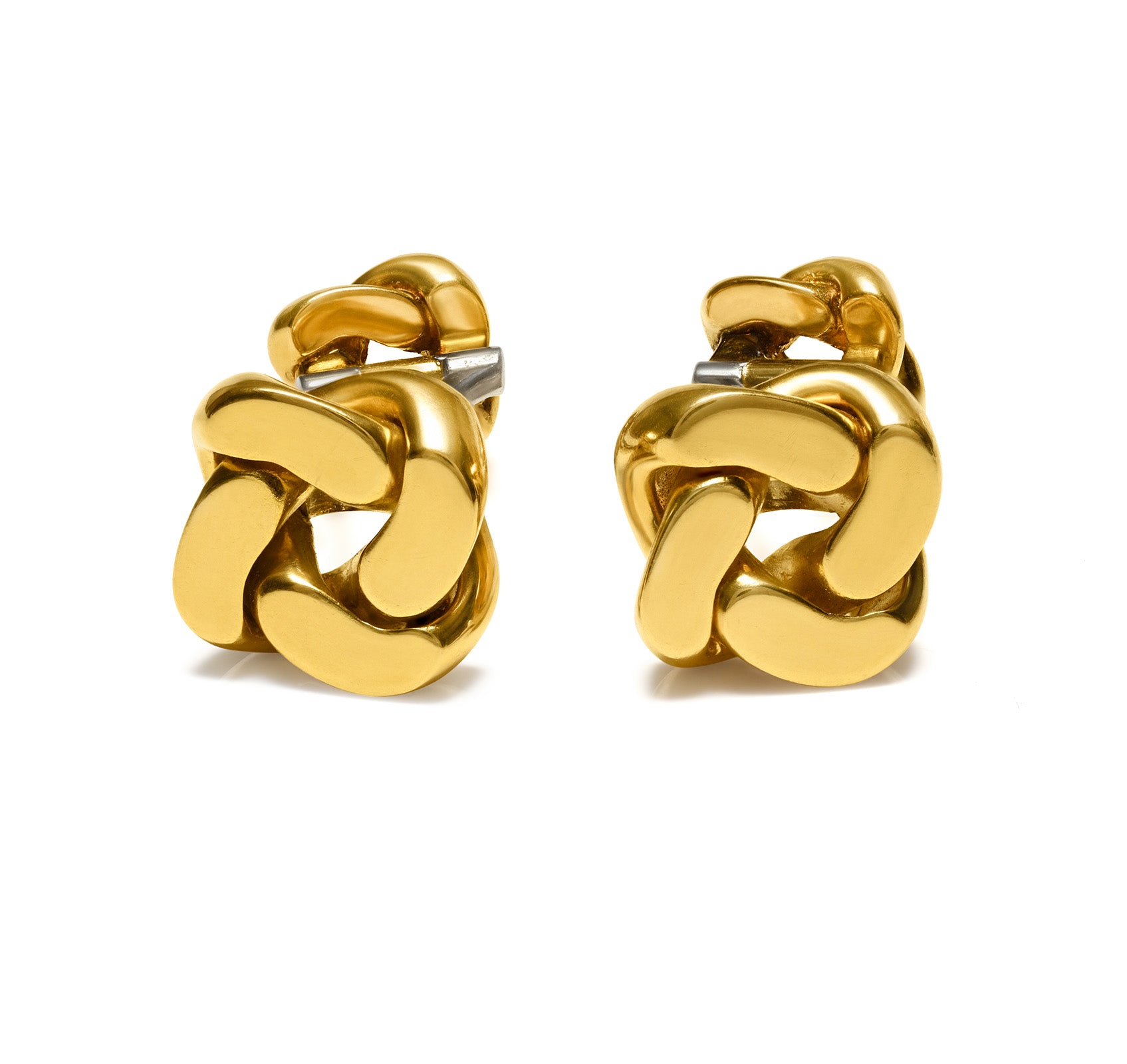Van Cleef Arpels 18K Gold Knot Link Cufflinks