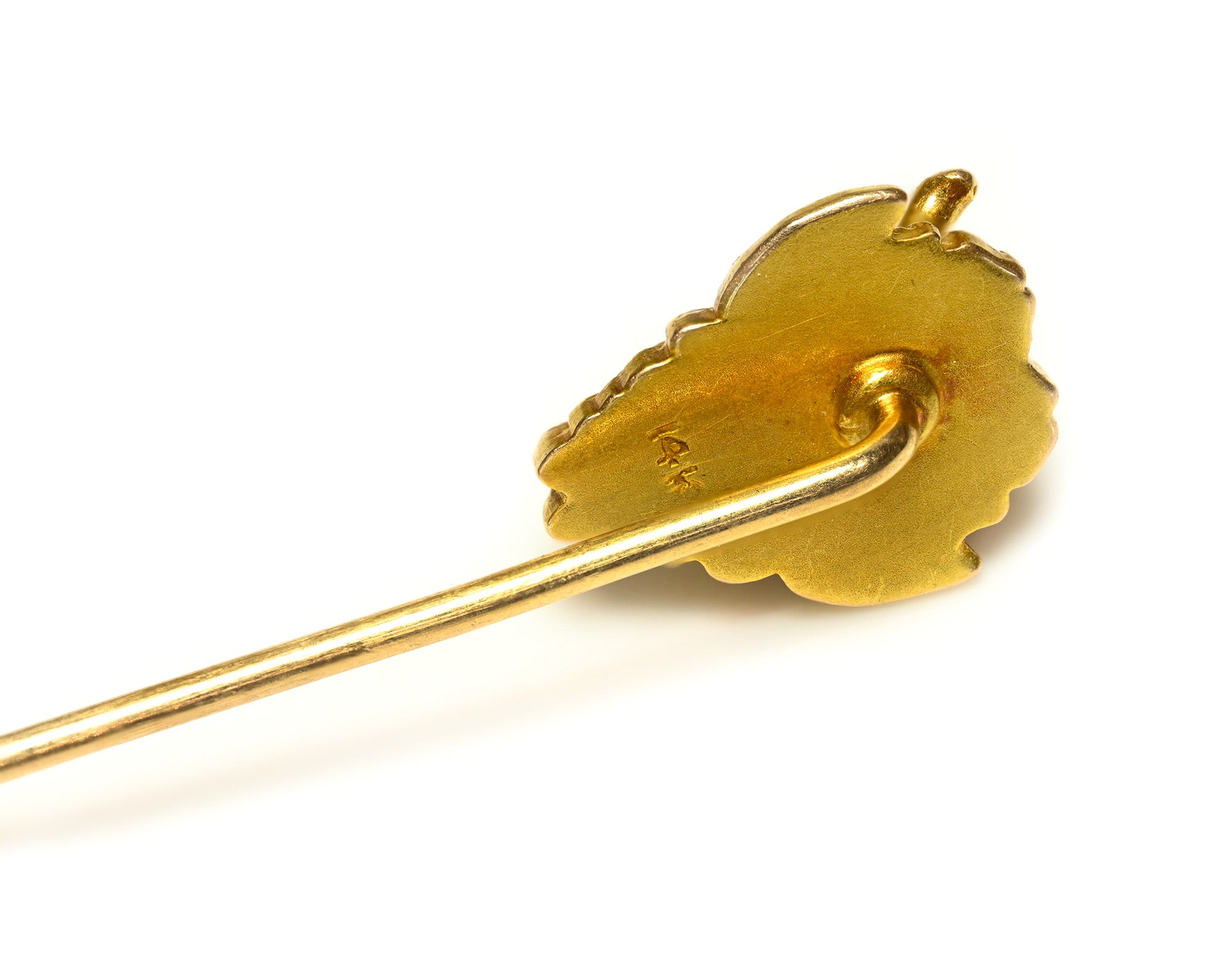 Antique Victorian 14K Gold Old Mine Diamond Satyr Stick Pin