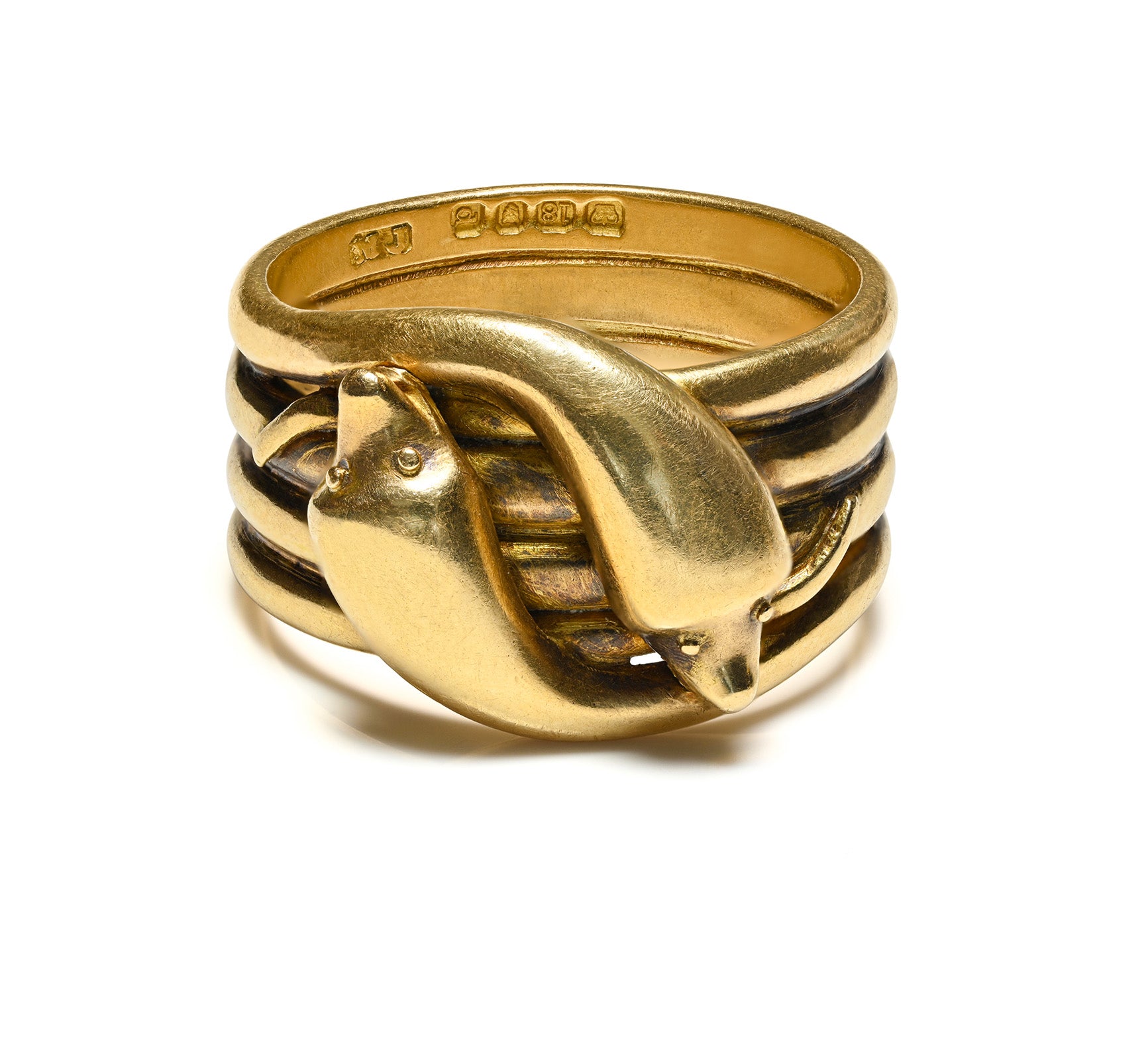 指輪1 Victorian 18K Gold Snake Ring – London 1879, Eternal Embrace in Gold
