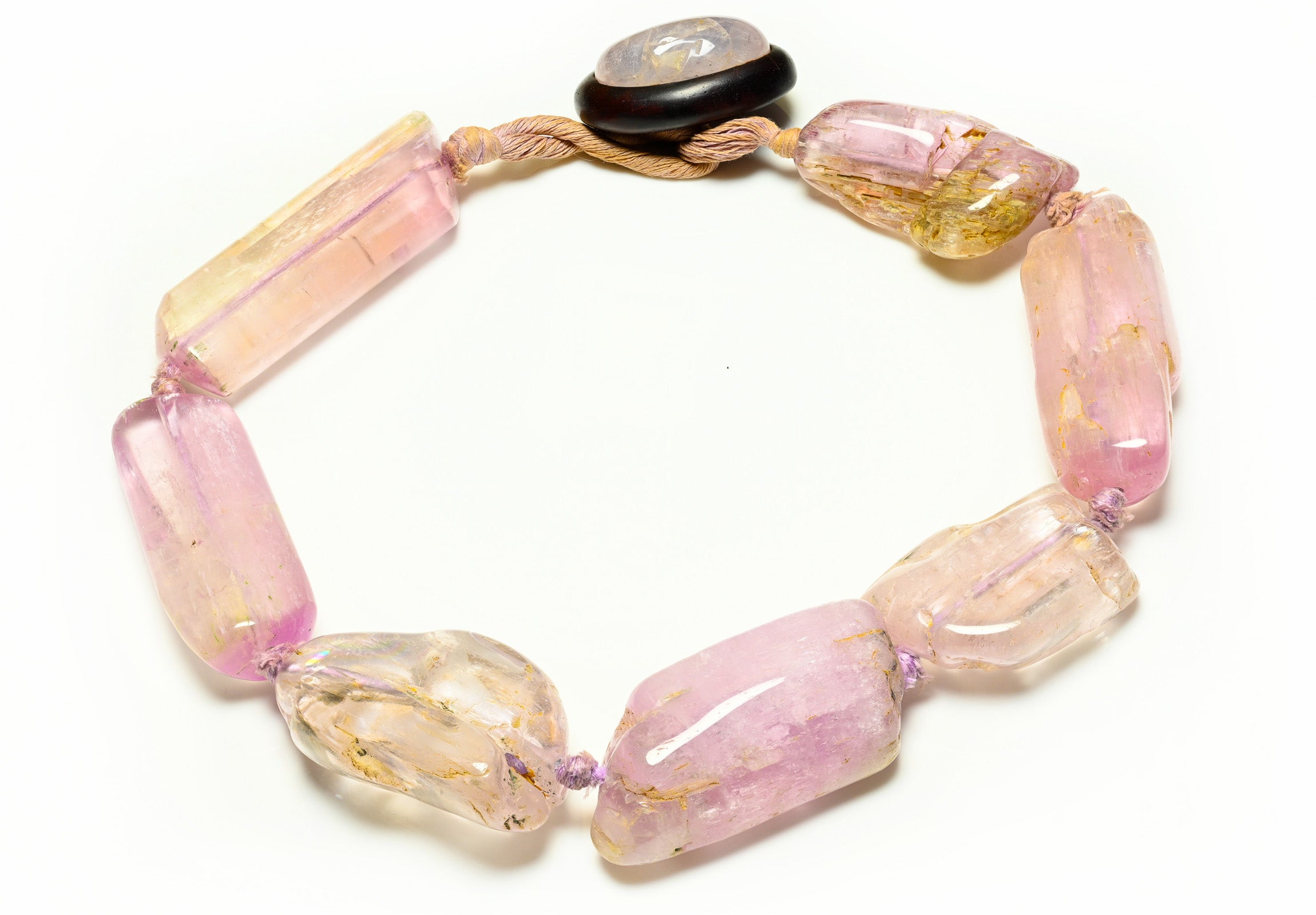 Vintage Monies Large Stone Kunzite Collar Necklace