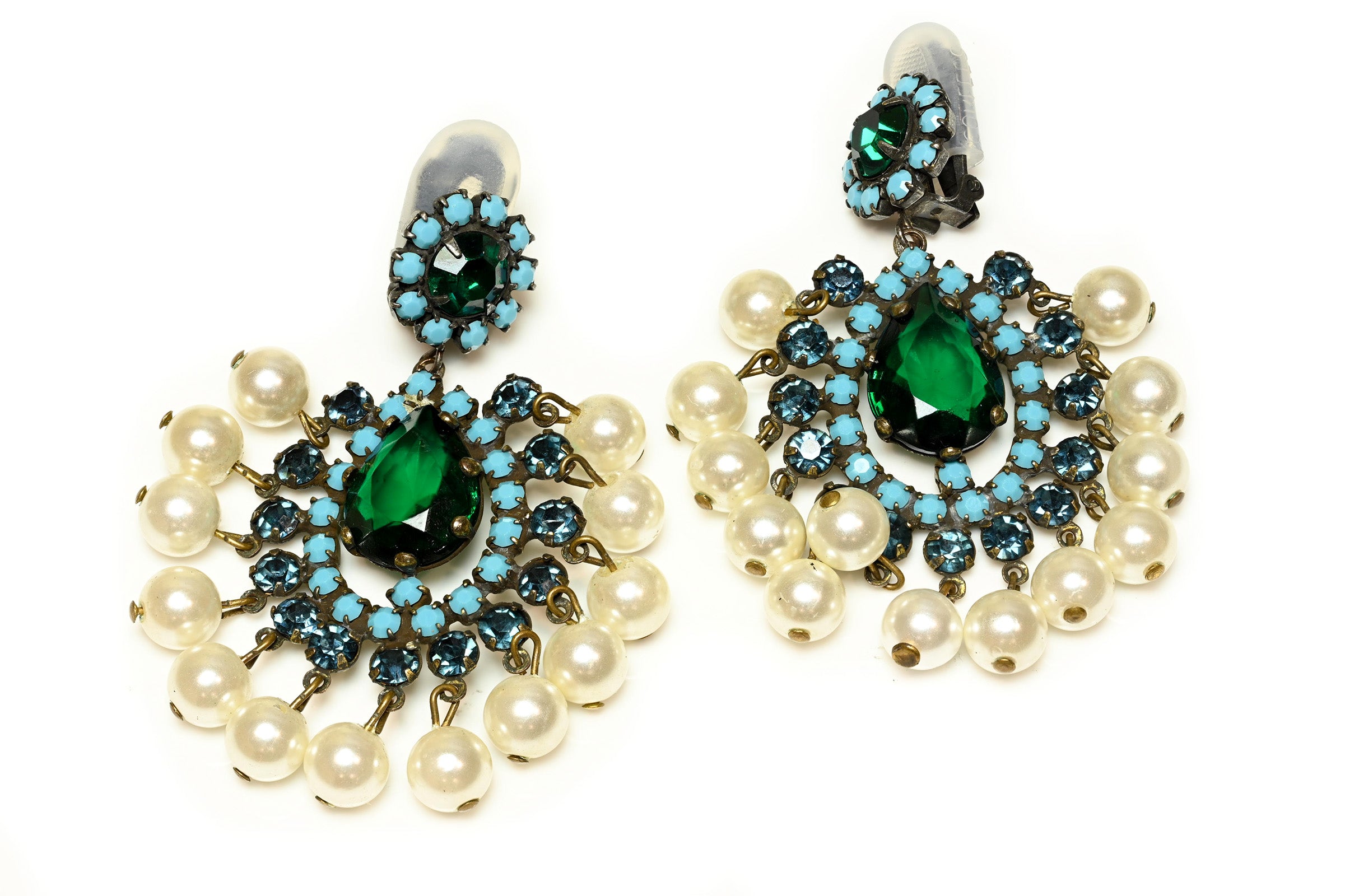 Vintage 1960's Kenneth Jay Lane Mughal Style Earrings