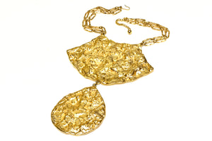 Vintage 1970's Napier by Eugene Bertolli Textured Bib Necklace