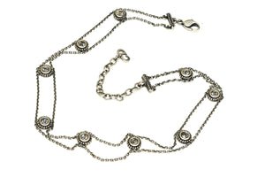 Vintage 1990's Christian Dior Paris Galliano Crystal Chain Choker Necklace