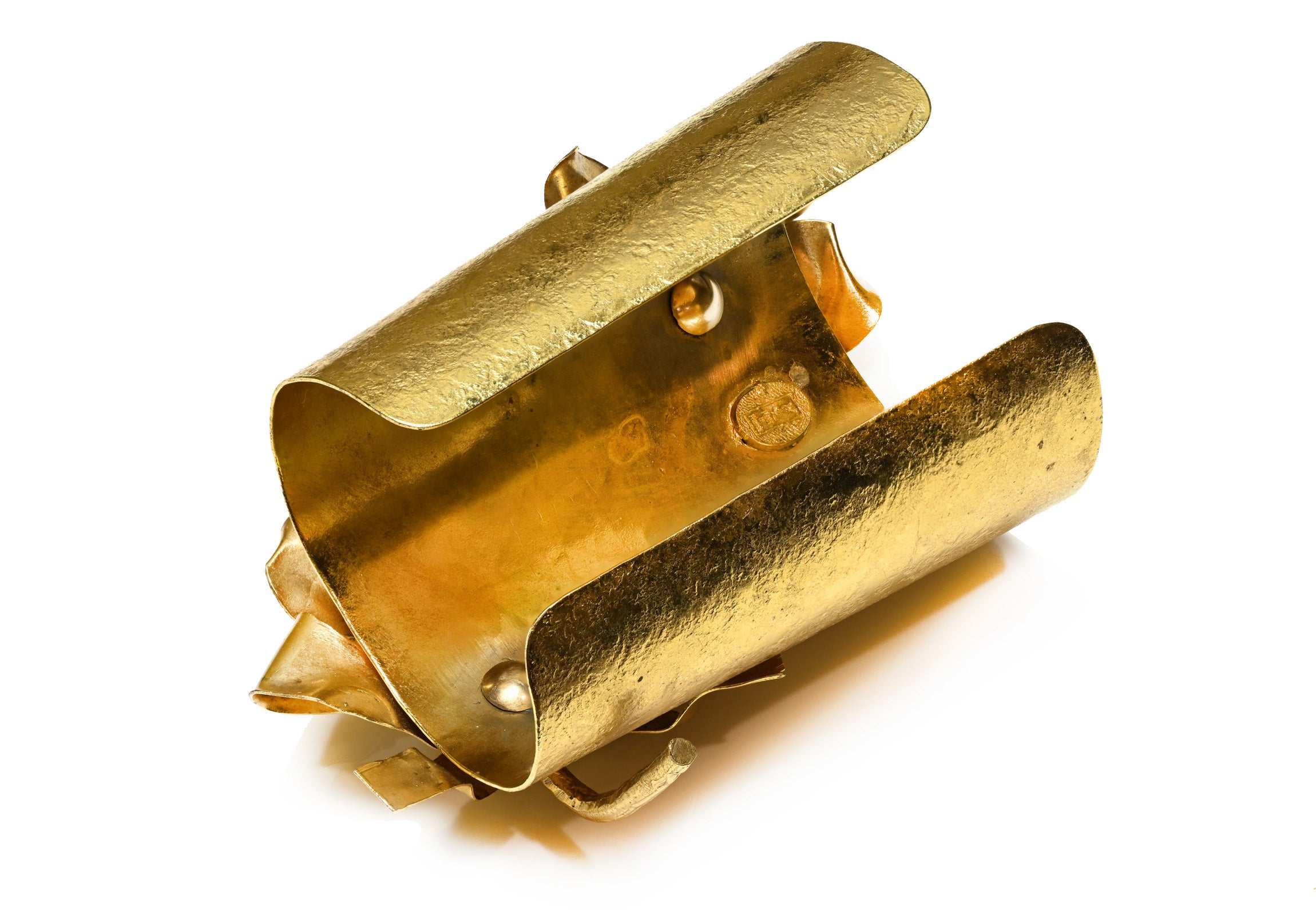 Vintage 1990's Yves Saint Laurent Paris Goossens Flower Cuff Bracelet 2