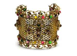 Vintage Chanel Paris Gripoix Glass Byzantine Style Bracelet