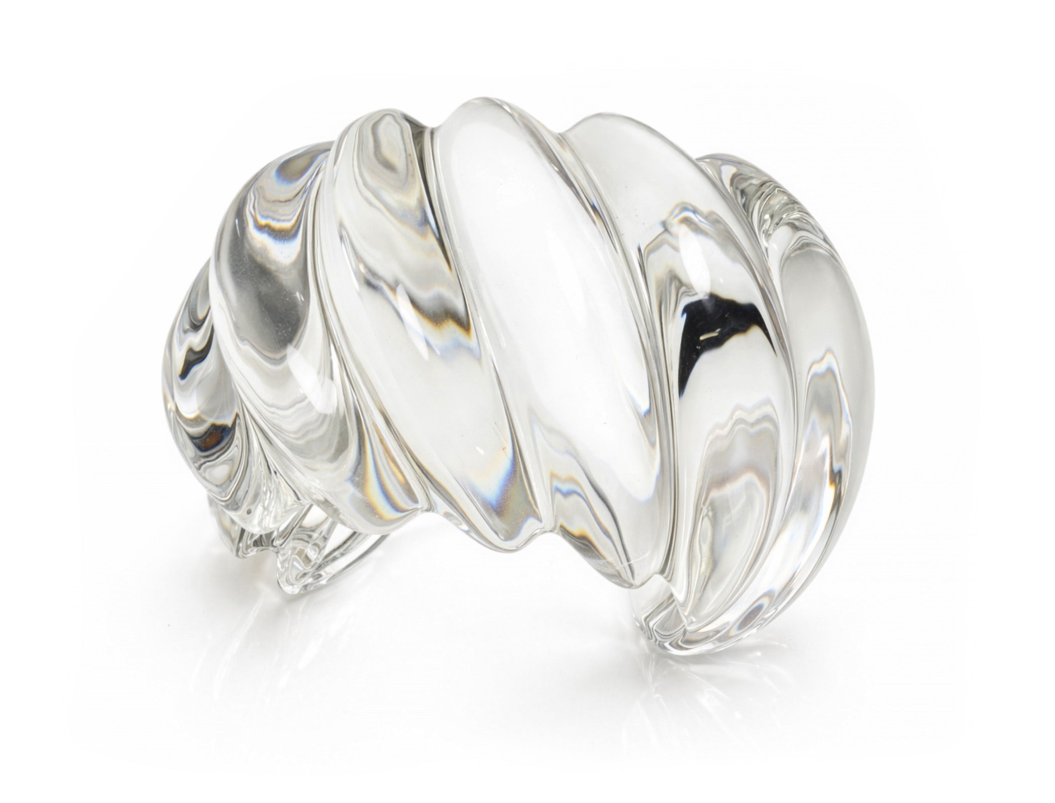 Vintage Patricia Von Musulin Extra Wide Lucite Twist Cuff Bracelet