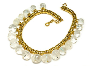 Vintage Robert Goossens Paris Gold Plated Rock Crystal Necklace