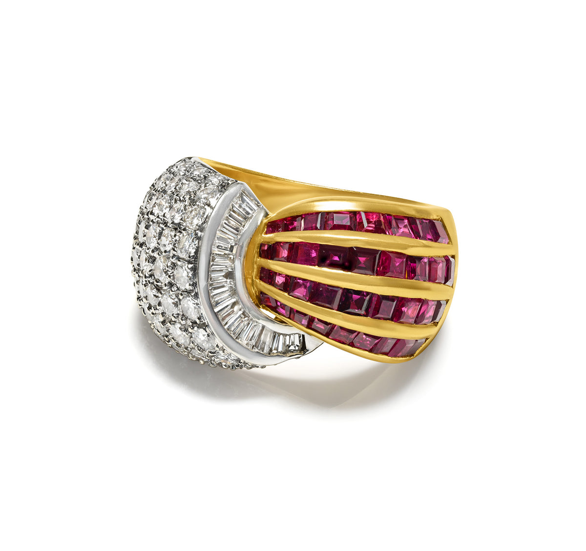 Ruby Diamond 18K Gold Ring 