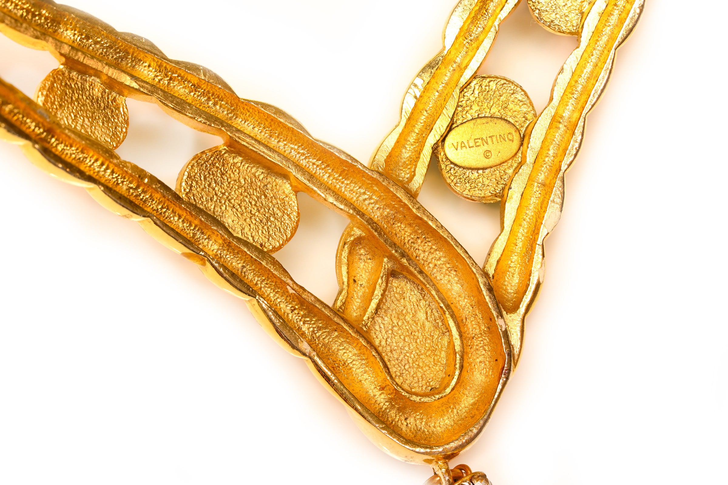 Vintage Valentino Garavani Mughal Style Green Red Necklace 3