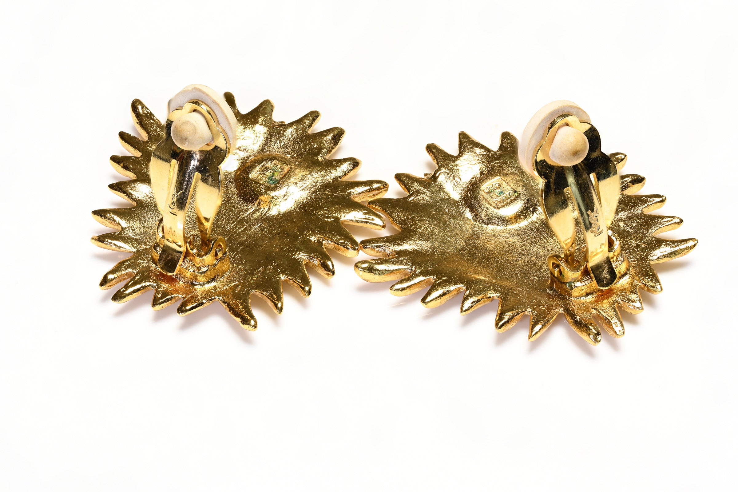 Vintage Yves Saint Laurent YSL Paris Goossens Sun King Earrings