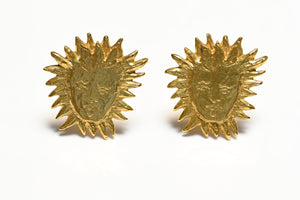 Vintage Yves Saint Laurent YSL Paris Goossens Sun King Earrings
