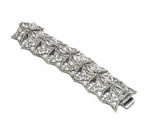 Vintage 1970's William DeLillo Wide Star Crystal Bracelet