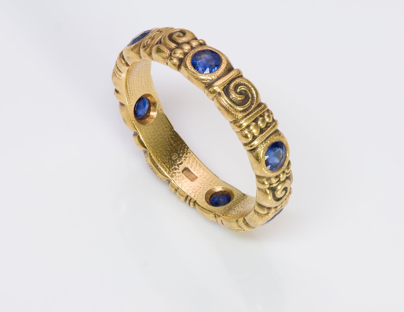 Alex Sepkus 18K Gold Sapphire Nautilus Band Ring