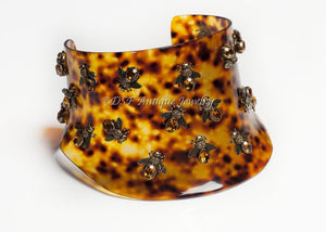 Alexander McQueen Spring 2013 Yellow Crystal Bee Choker Necklace